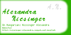 alexandra nicsinger business card